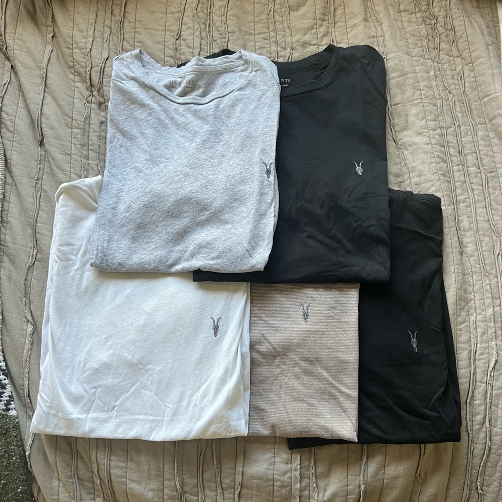 5 x AllSaints Ramskull T-Shirts All Size Small